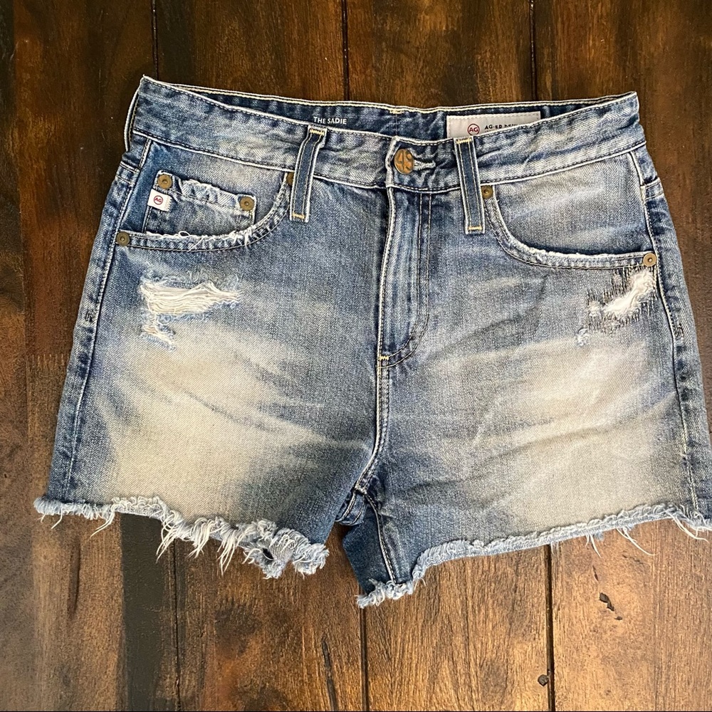 AG Adriano Goldschmid Sadie High Rise Denim Shorts